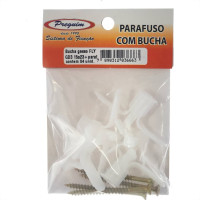 Cartela Bucha Fixacao Preguim Gesso Drywall 3'' 15 A 23 + Parafuso Com 04 Pecas Fly 6663