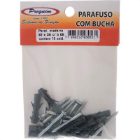 Cartela Parafuso Madeira Preguim Com Bucha 05Mm Philips Com 10 Pecas 0531