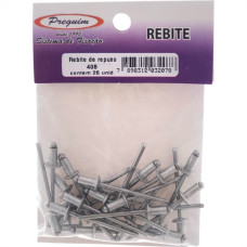 Cartela Rebite Preguim Aluminio Repuxo 408 Com 25 Pecas 2078