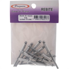 Cartela Rebite Preguim Aluminio Repuxo 516 Com 12 Pecas 2177