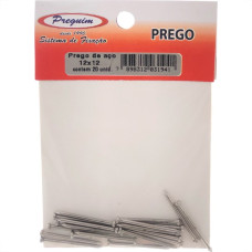 Cartela Prego Aco Preguim Com Cabeca  12X12 (1,80X28mm) Com 20 Pecas 1941