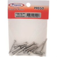 Cartela Prego Aco Preguim Com Cabeca  15X15 (2,40X34mm) Com 20 Pecas 1958