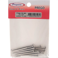 Cartela Prego Aco Preguim Com Cabeca  17X21 (3,00X48mm) Com 12 Pecas 1972