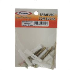 Cartela Bucha Fixacao Preguim Baiano/Gesso 06 Com Parafuso Com 06 Pecas 6625