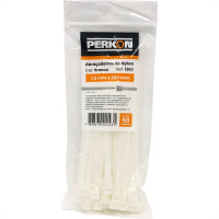 Abracadeira Nylon Perkon Branca 7,6X200 50 Pecas 1263