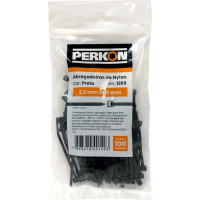 Abracadeira Nylon Perkon Preta 2,5X 60 100 Pecas 1269