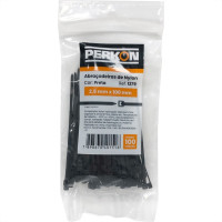 Abracadeira Nylon Perkon Preta 2,5X100 100 Pecas 1279