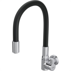 Torneira Metal Bica Movel Parede Hydramotion Preta 1168.Metpthmn