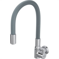 Torneira Metal Bica Movel Parede Hydramotion Cinza 1168.Metczhmn