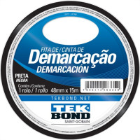 Fita Demarcacao Solo Tekbond 48X15M Preta 