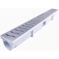 Ralo Linear Modulavel Ferplastik 6X50Cm Grelha De Inox 650Xb