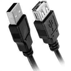 Cabo Usb 2.0 - Usb A Macho + Usb A Femea 2.0 - 1.80M - Preto 018-3277