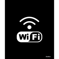 Placa Sinalizacao Poliestireno 15X18 ''Nternet Wifi'' Blk07