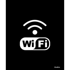 Placa Sinalizacao Poliestireno 15X18 ''Nternet Wifi'' Blk07