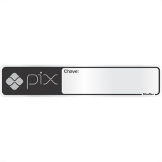 Placa Sinalizacao Aluminio 05X25 ''Chave Pix'' 100Dn