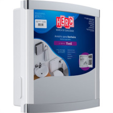 Armario Plastico Herc Tivoli Externo/Embutir 33,8X32,2 Branco Com Cromado 