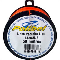 Linha Pedreiro 1 Fio Laranja Polibel 50M 1194 - Kit C/12 