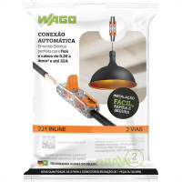 Conector Emenda Wago Flow Com Alavanca 32A 0.14Mm A 4Mm Com 2Pecas 221-2411/K000-0008