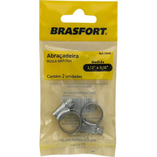 Cartela Abracadeira Rosca Sem Brasfort Fim  1/2 X 5/8'' Cartela Com 2 Pecas 7650