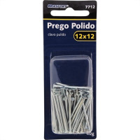 Cartela Prego Aco Polido Brasfort Com Cabeca  12X12 (1,80X28mm) Cartela Com 40 Gramas 7712