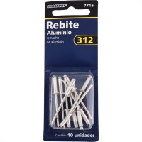 Cartela Rebite Brasfort Aluminio Repuxo 312 Cartela Com 10 Pecas 7716