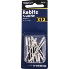 Cartela Rebite Brasfort Aluminio Repuxo 312 Cartela Com 10 Pecas 7716