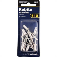 Cartela Rebite Brasfort Aluminio Repuxo 510 Cartela Com 10 Pecas 7719