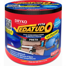 Super Fita Veda Tudo Dryko Preta 100Mm X 1,5M Ultradry