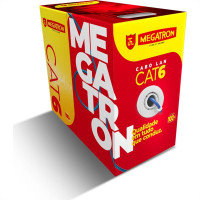 Fio Cabo Rede Megatron Cat6 4Pares 100M Cinza 2421