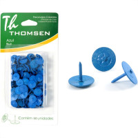 Percevejo Thomsen Azul Cartela Com 50 Pecas Pc-024