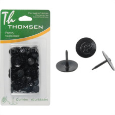 Percevejo Thomsen Preto Cartela Com 50 Pecas Pc-027