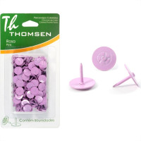 Percevejo Thomsen Rosa Cartela Com 50 Pecas Pc-025