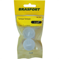 Cartela Tampa Tanque Brasfort Plastico 1.1/4'' Com 2 Pecas 7989