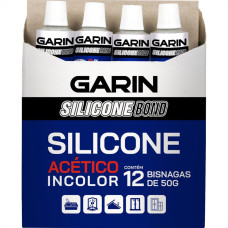 Cola Silicone Bond Garin 50G Incolor Ssai-050C - Kit C/12 