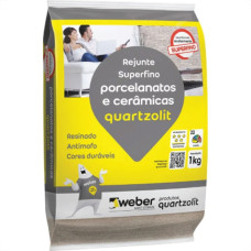 Rejunte Quartzolit Porcelanato E Ceramica Branco 1Kg 0110.00000.0015Fd - Kit C/15 