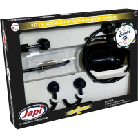 Acessorio Wc Japi Samba Fit Preto Kit Com 5 Pecas Jkskf