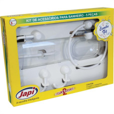 Acessorio Wc Japi Samba Fit Branco Kit Com 5 Pecas Jksbf