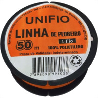 Linha Pedreiro 1 Fio 50M Laranja  - Kit C/12 