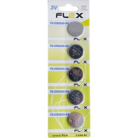 Pilha Flexgold Bateria 3V Cr2025 Com 5Pecas