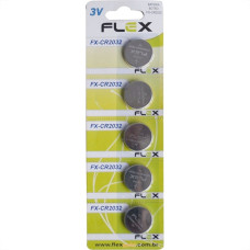 Pilha Flexgold Bateria 3V Cr2032 Com 5Pecas