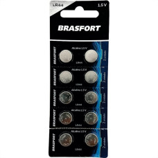 Pilha Brasfort Bateria ''Lr44'' Relogio 1.5V Alcalina Cartela Com 10 Pecas 7418