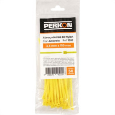 Abracadeira Nylon Perkon Amarela 35X150 50 Pecas 1363