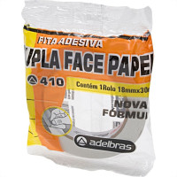 Fita Dupla Face Adelbras De Papel Branca 18 X 30M Flowpack 