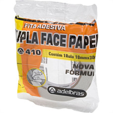 Fita Dupla Face Adelbras De Papel Branca 18 X 30M Flowpack 