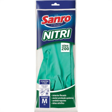 Luva Nitrilica Sanro Verde Com Forro M Par 282N20002