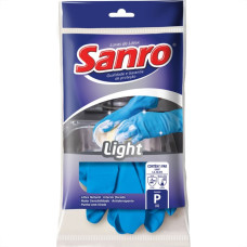 Luva Sanro Light Azul P Par 