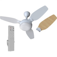 Ventilador Teto Ventisol Legacy 3 Pas Branco/Pinos Com Controle Remoto 6 Velocidades Bivolt 11174