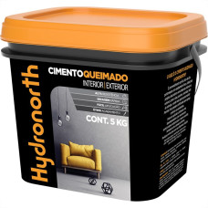 Cimento Queimado Cinza Hydronorth Fosco Floresta Negra 5Kg 