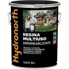 Resina Multiuso Hydronorth Solvente Color Brilhante 18L Cinza Balde 