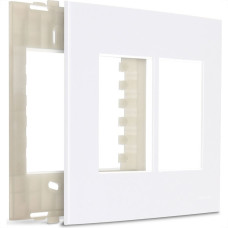 Placa Margirius Sleek 4X4 Branca (6Modulo Horizontal) Com Suporte 16018